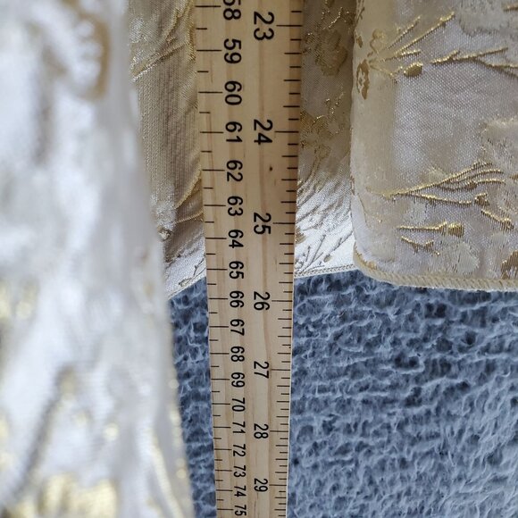 Klesis Dress Womens Small Cream & Gold Metallic Floral Fit & Flare *NWT* - Picture 7 of 10